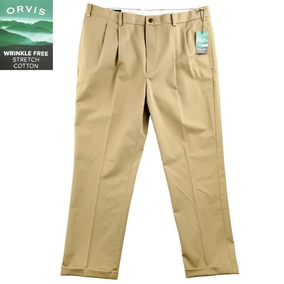 Orvis Pants Wrinkle Free Stretch Khaki Pants Slacks Trousers Men's 40x31 NWT - Picture 1 of 10